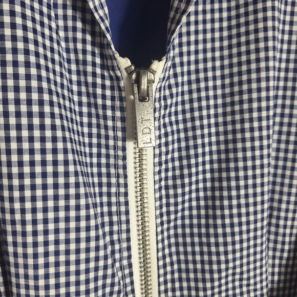 LDT Size 4 Blue And White Checkered Zippered Dress - Picture 5 of 7
